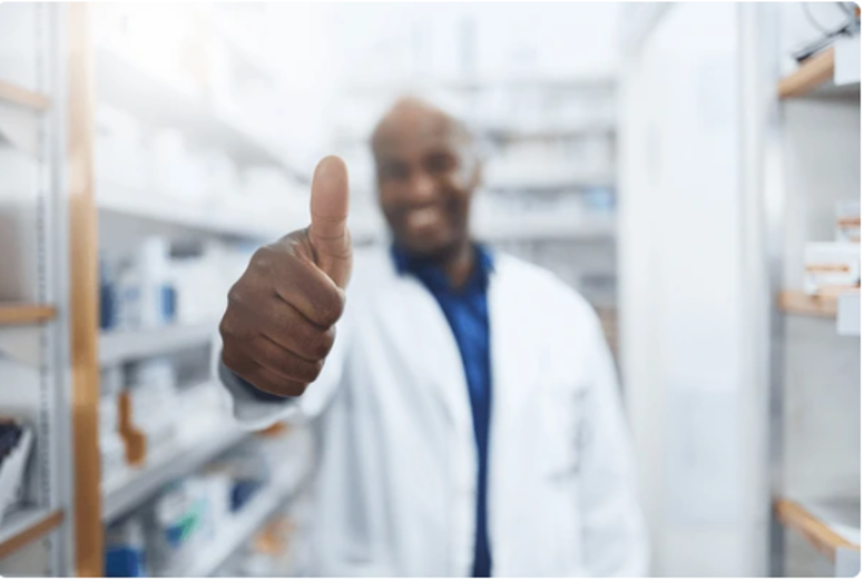 A person with a thumbs up